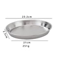 thumbnail image 4 of For Stainless Steel Barbecue Plate Outdoor Baking Tray Korean Style Grill Pan for Indoor Induction Cooking (17.5cm/20cm/23.2cm), 4 of 8