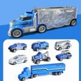 thumbnail image 3 of Camión de juguete para transportar coches. Colección de 6 coches de juguete. Regalo para niños. Coches de policia, 3 of 9