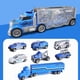 thumbnail image 3 of Camión de juguete para transporte de coches. Colección de vehículos que incluye 6 coches de juguete. Coches de policia, 3 of 9