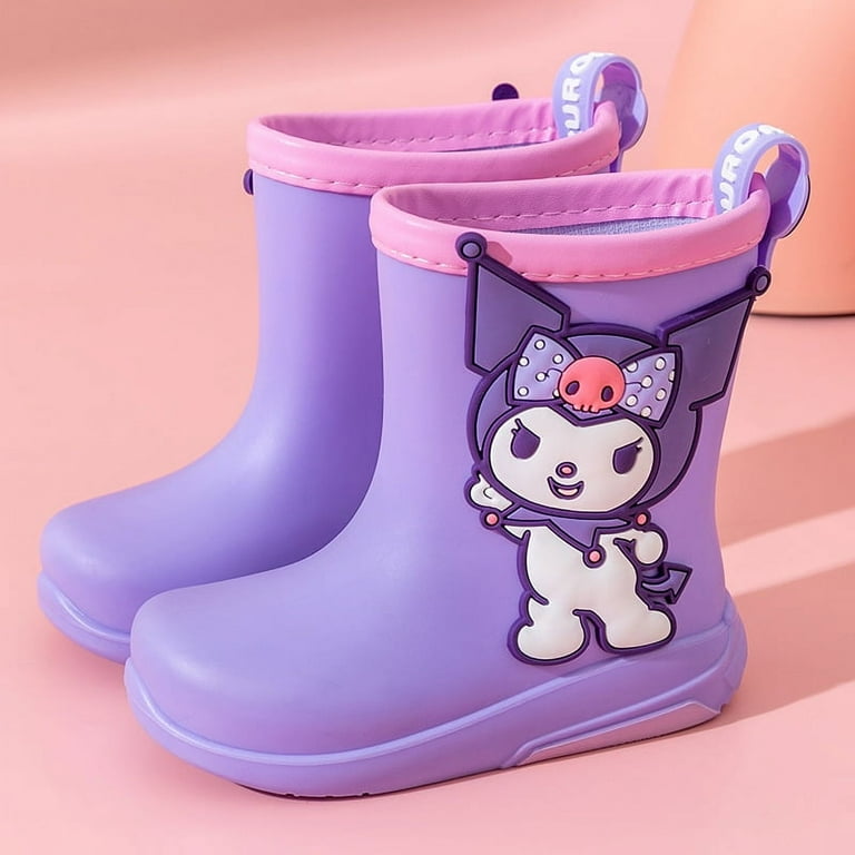 【BAON】Lotty Middle Rain Boots Sanrioed My Melody Rainboots Kuromi Cinnamoroll Boys Girls