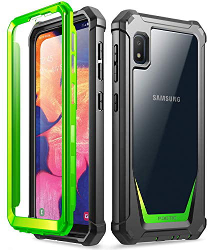 Poetic Guardian Series Case Designed for Samsung Galaxy A70 2019 Release Black/Clear Full-Body Hybrid Shockproof Bumper Cover with Built-in-Screen Protector