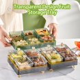 thumbnail image 2 of Plateau de Fruits Forme de Luxe Texturé Épaissi Multifonctionnel Rangement Design Élégant Transparent Plateau à Bonbons Fournitures pour la Maison, 2 of 8