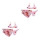 thumbnail image 3 of Soidarity Traje de baño de tres piezas para mujer, conjunto dividido, traje acolchado con cable, traje de baño Sexy para fiesta de vacaciones de viaje, Rosa L 2piezas Soidarity CBP221209, 3 of 5