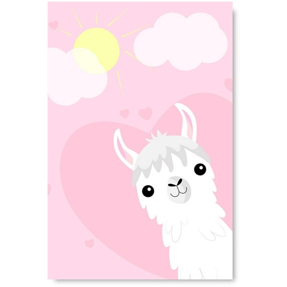 Awkward Styles Funny Kids Room Decor Oh La Llama Wall Poster Cute Animal Llama Prints Nursery Girls Room Decoration