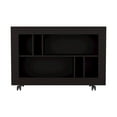 thumbnail image 2 of Depot E-Shop Lacey Console Table Cart, 5 Shelves, 4 Casters, Black Wengue, 2 of 6