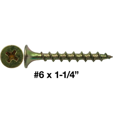 

Jake Sales Brand - #6 x 1-1/4” Drywall Screws ~8000 Screws - Yellow Zinc Coarse - Interior - 29 Pounds