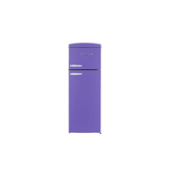 Classic Retro 7.5 cu ft Top Mount Refrigerator in Violet