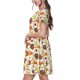 thumbnail image 2 of Disketp Holiday Thanksgiving Turkey para Vestido de Manga Corta para Mujeres, Vestidos de Verano para Mujeres, Casual y Holgado para la Playa, 2 of 6