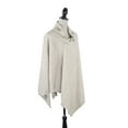 thumbnail image 3 of StylesILove Women Striped Faux Fur Soft Poncho Cape Ultra Warm Warp for Autumn Winter Season (Beige), 3 of 7