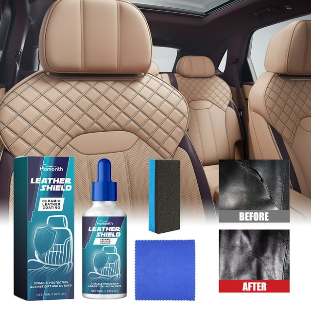 Fiudx Fluido para Revestimiento de Cuero Automotriz, Brillo Instantáneo, Protección Duradera, Fácil Aplicación, Versátil En Interiores de Vehículos, Resistente a Cualquier Clima, 50 Ml