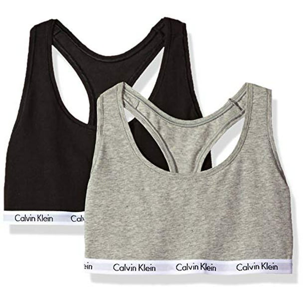 Calvin Klein Women's Carousel 2 Pack Bralette, Black/Grey, M - Walmart.com