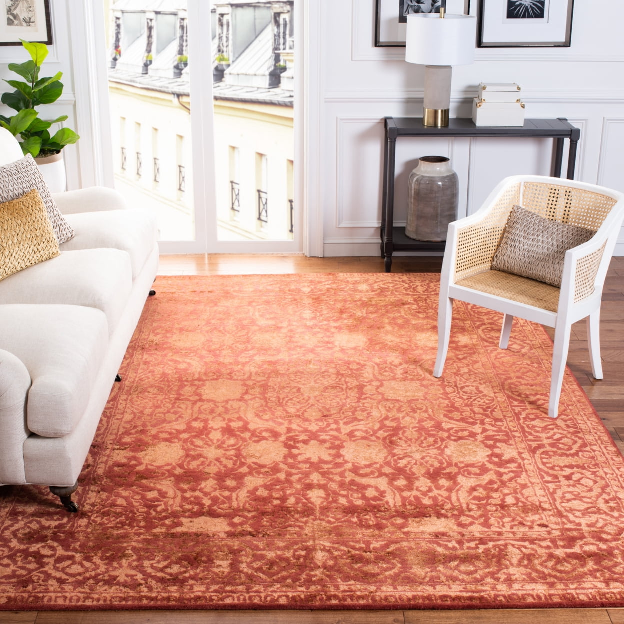 SAFAVIEH Toronto Deasun Solid Polyester Shag Area Rug, Light Grey, 3' x 5'