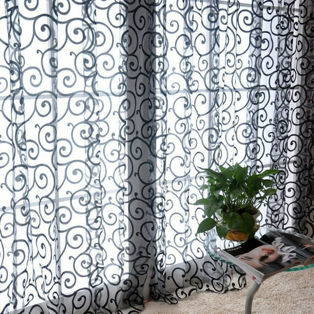 Naiovety Nuevo tul gasa puerta bufanda cenefas cortina transparente ventana cortinas Type14 NO14 Naiovety JJ2991-02