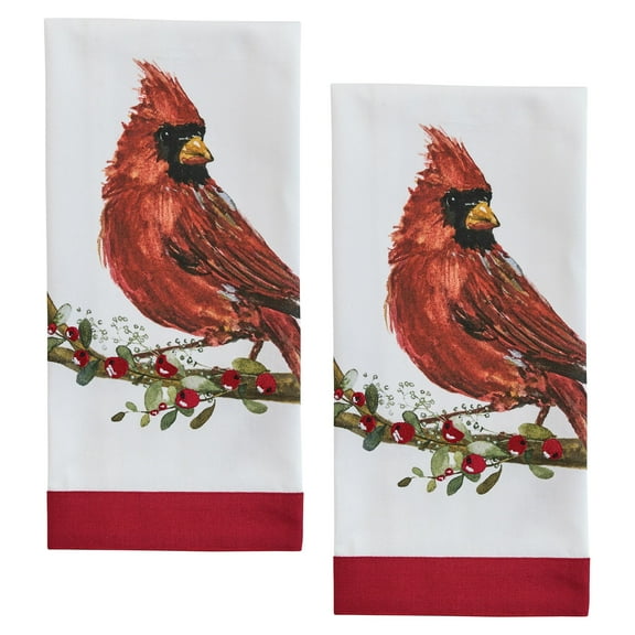 Park Designs Cardinal With Berries Dishtowel Set of 2