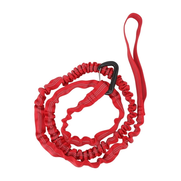 Cycling Bike Tow Rope, Nylon Alloy Bike Tow Bar Stretchable Design  Buckle Wear Resistant Compact Portable Natural Length 1.7m  For Walking For Training Red