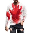 thumbnail image 1 of NaWent Déguisements d'Halloween en Liquidation pour Hommes Hallowmas Mode Décontractée Chandail à Imprimé pour Hommes Manches Longues Col Rond Chemisiers Hauts, 1 of 4