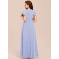 thumbnail image 2 of Drtj A-line Scoop Floor-Length Chiffon Flower Girl Dress Junior Bridesmaid Dress 2-14T, 2 of 6