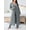 Gray, variant on Plus Size Women 3 Piece Pajama Sets, Soft Knit Long Robe Sleeveless Tank Top & Long Pants Loungewear Sleepwear Set