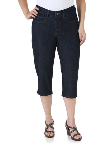 lee rider mid rise capri jeans