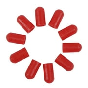 Angle View: ammoon 10pcs Drumstick Silent Tips Mute Drum Stick Mallet Protectors Covers Silicone Material Drum Set Accessories