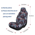 thumbnail image 4 of Naloa Flowers ad Butterflies Car Seat Covers 2PCs Front Car Seat Covers Universal fit for Most Cars SUVs and Trucks - 2 PCS, 4 of 5