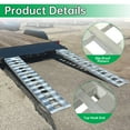 thumbnail image 6 of HECASA Pair 80" X 15" X 2.3" 6000 LBS Silver Aluminum Load /  Unload Heavy Duty Ramps Truck Trailer Hook End Knife Foot for ATV, Lawn Mower, Motorcycle, 6 of 13