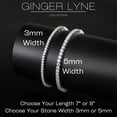 thumbnail image 5 of Classic Tennis Bracelet for Women Sterling Silver 3mm Cubic Zirconia 8" Ginger Lyne Collection, 5 of 5