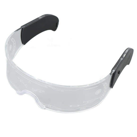 LED Visor Glasses, 7 Colors 4 Modes Luminous Glasses Battery Powered Acrylic Material for Cosplay Party