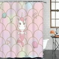 thumbnail image 7 of Unicorn Mermaid Bathroom Set with Shower Curtain and Rugs Accessories, Kids Girl Sea Beach Shower Curtain for Bathroom, Fantasy Ocean Pink Rainbow Bathroom Decor 4 Pcs, 7 of 7