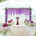 thumbnail image 2 of 4 Pcs 23Ft in Total Vine Artificial Wisteria Garland Artificial Wedding Hanging Flower for Wedding Arch Home Garden Party Outdoor Decor(Purple), 2 of 4