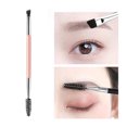 thumbnail image 4 of Vogacara Brocha para cejas, aplicación de oro rosa, brochas para forma a la cara, brochas para cejas de PVC de doble punta, para hacer Type1 NO1, 4 of 6