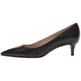 thumbnail image 2 of Sam Edelman Dori Black Leather Slip On Pointed Toe Kitten Heel Fashion Pumps (Black Leather, 8.5), 2 of 6