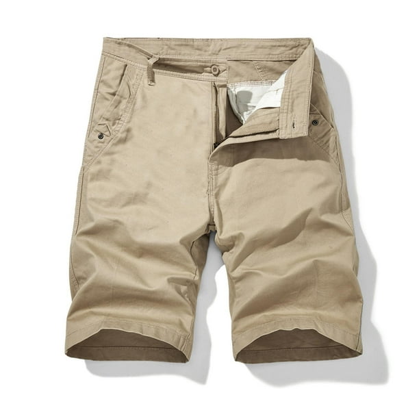 pstuiky Pantalones cortos de entrenamiento para hombre, Pantalones cortos cargo casuales de moda para hombre, con bolsillos y botones, cintura elástica Pantalones cortos para correr para hombre