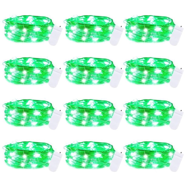 De Luces De Hadas Led, Cadena De Luces A Batería, Luces De Hadas De Alambre De Plata Impermeables Para Diy, Fiesta De Boda, Dormitorio, Patio 12 Uds. Eigraketly HA046029-02