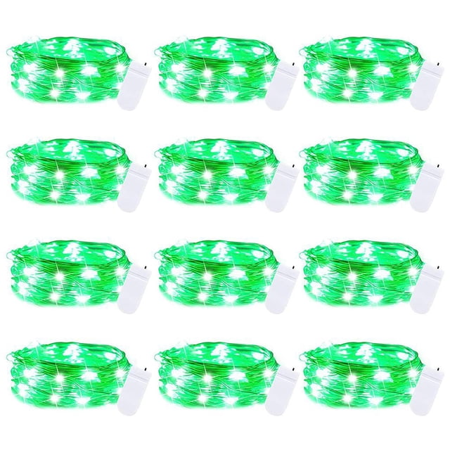 De Luces De Hadas Led, Cadena De Luces A Batería, Luces De Hadas De Alambre De Plata Impermeables Para Diy, Fiesta De Boda, Dormitorio, Patio 12 Uds. Speravity HA046029-01