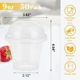 thumbnail image 2 of Lamosi 50 Pack 9oz Clear Plastic Cups with Dome Lids, Disposable Dessert Cups with Lids, Dessert Cups for Pudding, 2 of 9