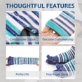 thumbnail image 4 of OpetHome 3 Pairs Colorful Striped Crew Five Toe Socks, Unisex Cotton Split Toe Athletic Socks for Daily Wear Cycling Running Large, 4 of 5
