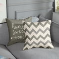 thumbnail image 4 of Throw Pillow Covers Home Decor Set of 4 Gray Floral Vintage Leaf Retro Geometric Pillow Cases Decorative 18 x 18 Inches Outdoor Cushion Couch Sofa Pillowcases, 4 of 6