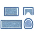 thumbnail image 2 of Tuvgenk Blue Bathroom Rugs Sets 4 Non-Slip Bathroom Rug Sets with Toilet Cover U Shaped Quick Drying Machine Washable Floor Mats for Home, 2 of 9