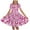 Hot Pink, variant on Feancey Trendy Dresses for Girls Colorful Print Flowy A-Line Dress Toddler Girl Short Sleeve Dance Dresses Pleated Casual High Waist Swing Dress Pink 11 Years
