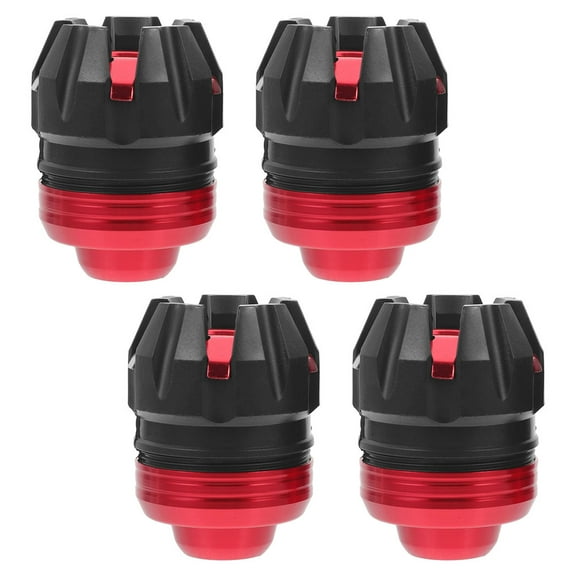 Motorcycle Frame Sliders with Red PP and Aluminum Alloy for Front Fork ProtectionCompatible and Durable 4pcs