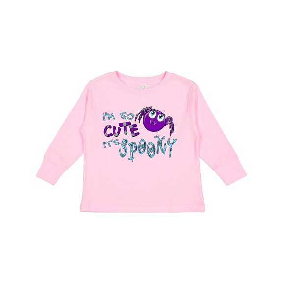 Inktastic I'm So Cute Its Spooky Cute Halloween Spider Boys or Girls Long Sleeve Toddler T-Shirt