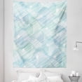 thumbnail image 1 of Modern Tapestry, Abstract Geometrical Futuristic Modern Image Stripes and Unknown Background, Fabric Wall Hanging Decor for Bedroom Living Room Dorm, 5 Sizes, Blue and White, by Ambesonne, 1 of 1