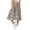 Khaki, variant on YUEHUA Women's Dress Pants High Elastic Waistband Wide Leg Palazzo Gaucho Tie dye Capri Pants Skirt Plus Size Trousers