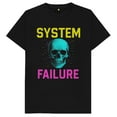 thumbnail image 1 of System Failure Y2K Neon Skull T Shirt - As Picture - 4XL, 1 of 2