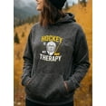 thumbnail image 2 of Modern Hockey Hoodie for Men and Women, Unisex Pullover Hooded Sweatshirt, Comfortable Cotton Poly Blend, Casual Everyday Streetwear, 2 of 5