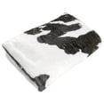 thumbnail image 2 of Everything Comfy Cow Print Decorative Throw Blanket, 30" X 40", Dark Brown, 2 of 8