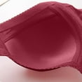 thumbnail image 6 of Women's Plus Size Full Coverage Front Closure Posture Back Unpadded Wireless Double Support Minimizer Bra No Underwire Padded Comfort Full Coverage Bra with Support Mastectomy Bra Wine Xxl, 6 of 8