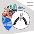 thumbnail image 4 of Placa diagonal de 3.5 pulgadas Acero inoxidable Sin deslizamiento Precisión Mini alicates Portátil Electricista cable Nipper con bloqueo lateral Nipper Plier Inevent TO001189-02, 4 of 7