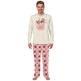 thumbnail image 3 of Merry & Bright Gingerbread Hot Cocoa Matching Family Christmas Pajamas With Dog, Beige & Pink Holiday PJs, Plus Sizes, With Pockets, 3 of 7